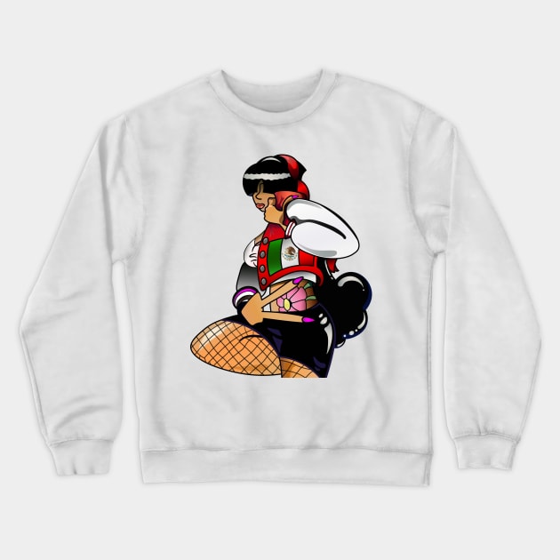 México - Latina Nina Doll Crewneck Sweatshirt by emiliapapaya